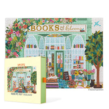 Load image into Gallery viewer, Books & Blooms 1000 Piece Puzzle