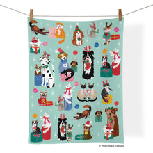 Load image into Gallery viewer, Happy Holidays 100% Cotton Tea Towel