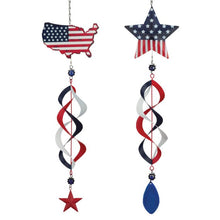 Load image into Gallery viewer, Americana Hanging Wind Spinner