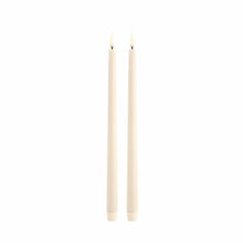 Load image into Gallery viewer, LED Slim Taper Candle, Ivory, Smooth, 2-pack