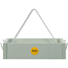 Load image into Gallery viewer, Small Hanging Tray Bird Feeder in Sage Green Recycled Plastic