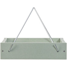 Load image into Gallery viewer, Small Hanging Tray Bird Feeder in Sage Green Recycled Plastic