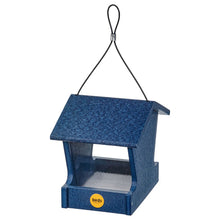 Load image into Gallery viewer, Small Hopper Feeder in Blue Recycled Plastic