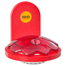 Load image into Gallery viewer, Window Mount Hummingbird Feeder in Red Recycled Plastic