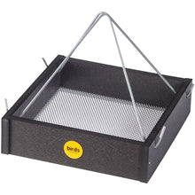 Load image into Gallery viewer, Small Hanging Tray Bird Feeder in Black Recycled Plastic