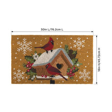 Load image into Gallery viewer, Doormat Coir - Cardinal Birdhouse