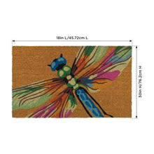 Load image into Gallery viewer, Doormat Coir - Rainbow Dragonfly