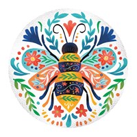 Load image into Gallery viewer, Bumblebee Folk Art Birdbath