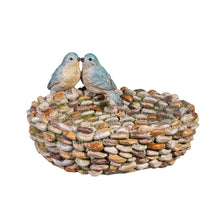 Load image into Gallery viewer, Pebble Birdbath with Birds