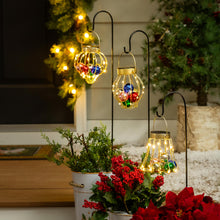 Load image into Gallery viewer, Joyful Traditions Garden Stake, Solar Garden Stake, Ornament Ball, 36"H