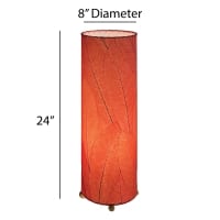 Load image into Gallery viewer, 24 Inch Cocoa Leaf Cylinder Table Lamp Red