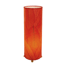 Load image into Gallery viewer, 24 Inch Cocoa Leaf Cylinder Table Lamp Red