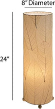 Load image into Gallery viewer, 24 Inch Cocoa Leaf Cylinder Table Lamp Natural