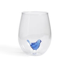 Load image into Gallery viewer, Bluebird Wine Glass