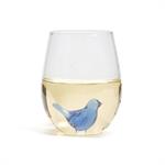 Load image into Gallery viewer, Bluebird Wine Glass