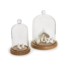 Load image into Gallery viewer, Large Cloche with Ball Handle and Wooden Base