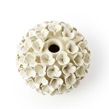 Load image into Gallery viewer, White Hydrangea Flower Bud Vase / Taper Candle Holder