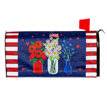 Load image into Gallery viewer, Patriotic Floral Mailbox Cover