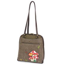 Load image into Gallery viewer, Chala Convertible Backpack Purse - Mushrooms