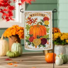 Load image into Gallery viewer, Vintage Welcome Autumn Applique Garden Flag