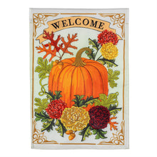 Load image into Gallery viewer, Vintage Welcome Autumn Applique Garden Flag