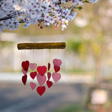 Load image into Gallery viewer, Pink and Red Hearts Glass Chime