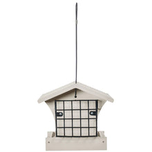 Load image into Gallery viewer, Recycled Hopper Feeder with Suet Cages - Sea Salt