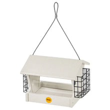 Load image into Gallery viewer, Recycled Hopper Feeder with Suet Cages - Sea Salt