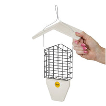 Load image into Gallery viewer, Suet Feeder with Tail Prop for Single Cake in Sea Salt Recycled Plastic