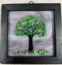 Load image into Gallery viewer, Glimmer Glass - Fused Glass Tree with Frame
