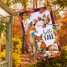 Load image into Gallery viewer, Fox Family Moire House Flag