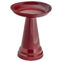 Load image into Gallery viewer, Ceramic Bird Bath Burgundy