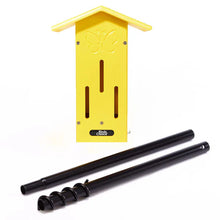 Load image into Gallery viewer, Butterfly House Pole Mounted in Yellow Recycled Plastic