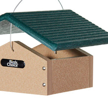 Load image into Gallery viewer, Suet Feeder Upside Down for Single Cake in Taupe & Green Recycled Plastic