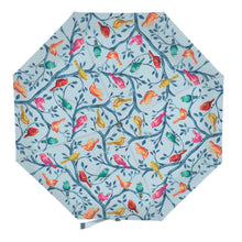 Load image into Gallery viewer, What She Shed Fantasical Birds Umbrella Manual Compact with Sleeve, Florals, 38" Canopy x 22.5"H