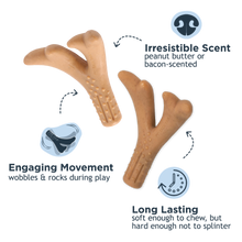Load image into Gallery viewer, Tall Tails Antler Chew Bacon Scent - Medium