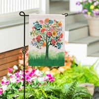 Load image into Gallery viewer, Blooming Tree of Life Burlap Garden Flag