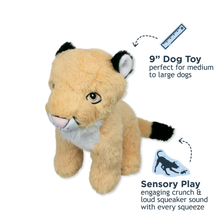 Load image into Gallery viewer, Tall Tails Plush Mountain Lion Crunch-Squeak-Crinkle 9"