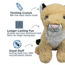 Load image into Gallery viewer, Tall Tails Plush Mountain Lion Crunch-Squeak-Crinkle 9"