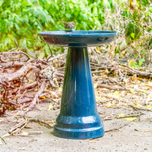 Load image into Gallery viewer, Ceramic Bird Bath Caribbean Blue