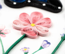 Load image into Gallery viewer, Quilled Birthday Flowers & Blue Butterflies Greeting Card