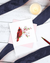 Load image into Gallery viewer, Quilled Cardinal & Cherry Blossom Greeting Card