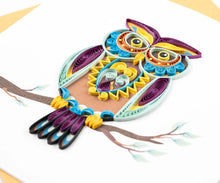 Load image into Gallery viewer, Quilled Decorative Owl Greeting Card