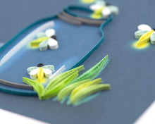 Load image into Gallery viewer, Quilled Fireflies Greeting Card