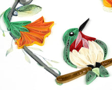 Load image into Gallery viewer, Quilled Hummingbird Swing Greeting Card