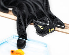 Load image into Gallery viewer, Quilled Mischievous Cat Greeting Card