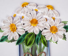 Load image into Gallery viewer, Quilled White Daisies in Jar Greeting Card
