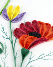 Load image into Gallery viewer, Quilled Wildflower Birthday Blooms Greeting Card