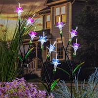 Load image into Gallery viewer, What She Shed Metal and Plastic Optical Lily Stake 42"H, 3 Assorted
