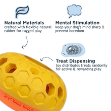 Load image into Gallery viewer, Tall Tails Natural Rubber Bee Hive Toy 4"